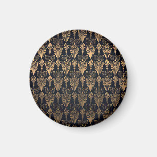 Art Deco Black Guld: Retro. Magnet
