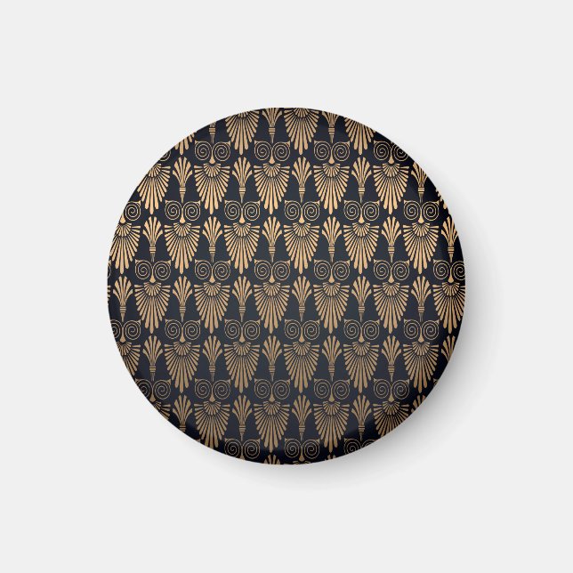 Art Deco Black Guld: Retro. Magnet (Framsidan)
