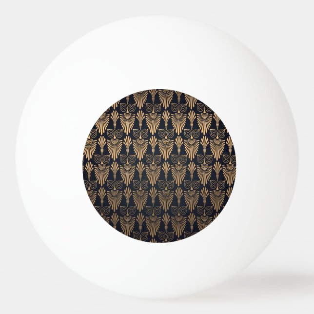 Art Deco Black Guld: Retro. Pingisboll (Framsidan)