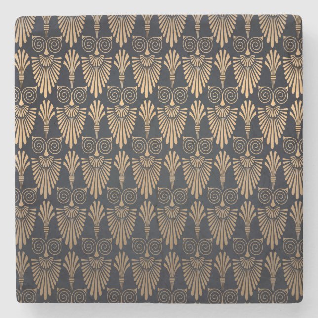 Art Deco Black Guld: Retro. Stenunderlägg (Framsidan)