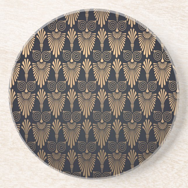 Art Deco Black Guld: Retro. Underlägg (Framsidan)