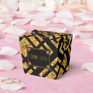 Art Deco Black och Guld Bröllop - ta fram favoritr Presentaskar