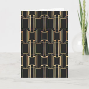 Art deco Black och guld Kort