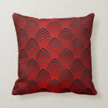 Art Deco Black Red Metallic Geometric Scales Kudde<br><div class="desc">FlorenceK eleganza e stille elegant och snyggt Jag vill påminna er om att ni kan överföra denna design till en annan produkt</div>
