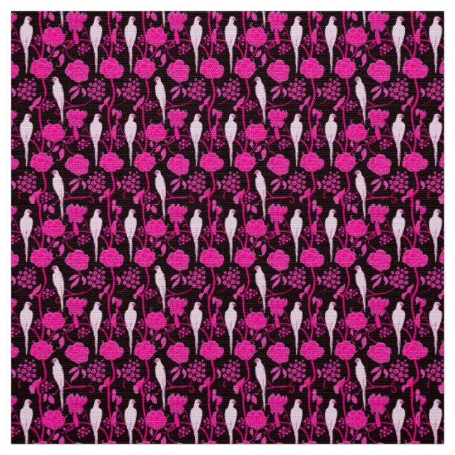 ART DECO BLACK ROSA FUCHSIA-FLÖDEN,VITDELAR TYG (Prov)