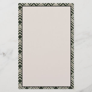 Art Deco Black Tan Stationery Brevpapper