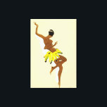 Art Deco | Black Thunder av Paul Colin Canvastryck<br><div class="desc">Vintage Art Deco-utskrift av dansaren Josephine Baker, med titeln "Black Thunder" av konstnären Paul Colin (1892-1985). Josephine Baker blev med nöje framgångsrik i Paris, 1920-talet i Jazz-åldern. Bakers älskare och vän, Colin designade den magnifika Art Deco poster för sin La Revue Nègre, som tvingade dem båda att bli berömda. Colin...</div>