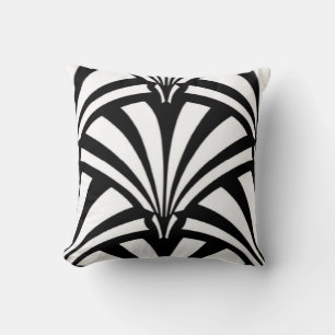 Art Deco Black & White Dekorativ kudde