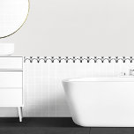 Art Deco Black White Elegant Geometric Gräns Kakelplatta<br><div class="desc">Denna artikel Deco Black and White Elegant Geometric Gräns Ceramic Tile är perfekt för modern eller vintage art deco insida. Den här keramiska plattan i gräns är en perfekt för att ge dig lite elegans i ditt hem, låt det vara ditt badrum, ditt kök eller någon annan vägg. Genom att...</div>