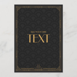 Art Deco Blank Anpassade bröllopsinbjudan Inbjudningar