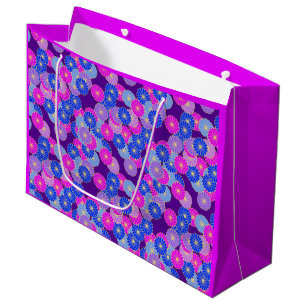 Art Deco-blomman mönster - violett, blått och lila