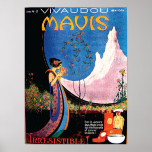Art Deco-Blommar för Mavis 1920-talet Poster