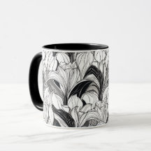 Art Deco Blommig Mugg