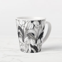 Art Deco-Blommigt 12oz Mugg