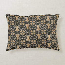 Art Deco-Blommigt. Blå blommor 2  Prydnadskudde