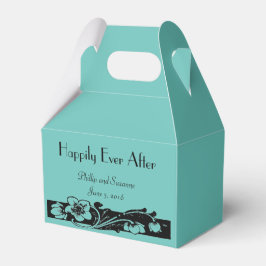 Art Deco Blommigt Gräns Bröllop Presentaskar