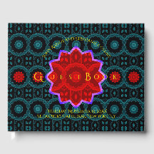 Art Deco Blommigt Guest Bok