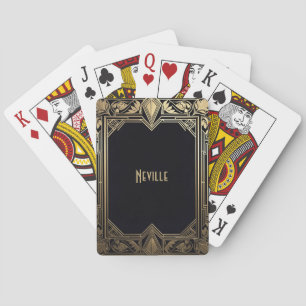Art Deco Blommigt Ram Casinokort