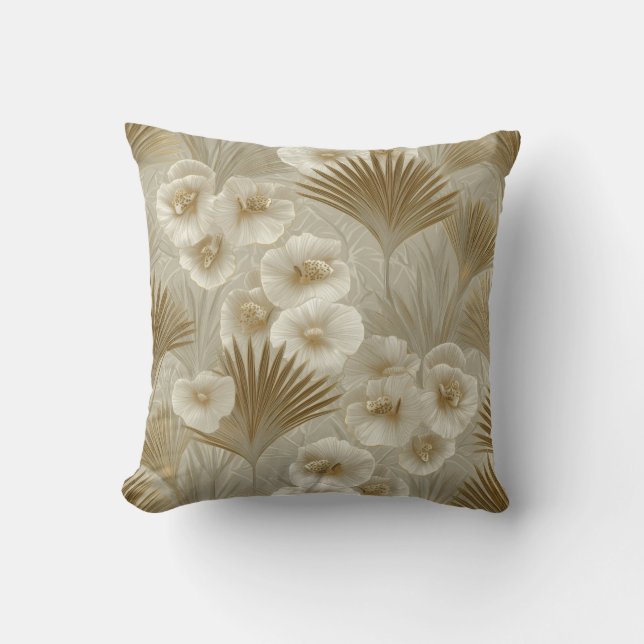 Art Deco Blommönster 2 Dekorativ kudde (Framsida)