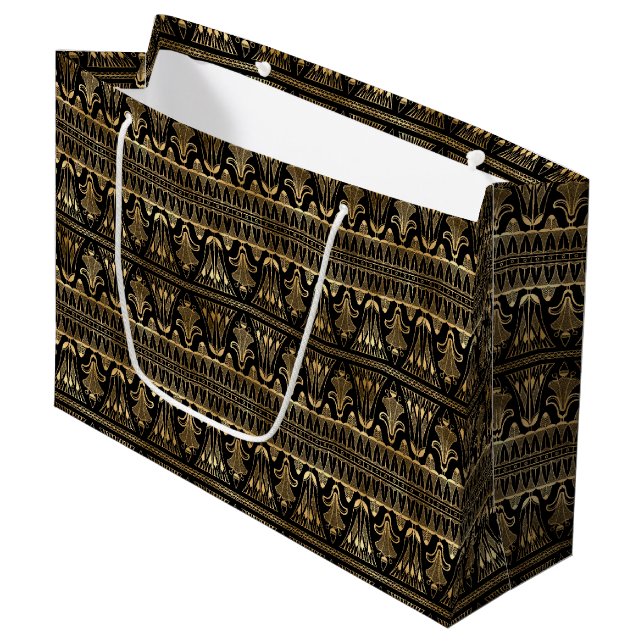 Art Deco Blommönster Geometriskt Mönster Design (Framsidan Vinklad)