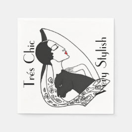 ART DECO BORD NAPKIN PAPPERSSERVETT