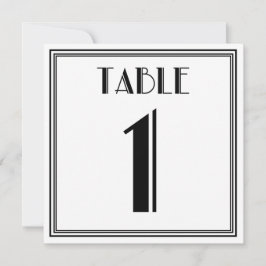 Art Deco Bord Nummer 1 Inbjudningar