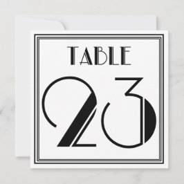 Art Deco Bord Nummer 23 Inbjudningar