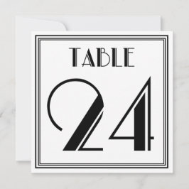 Art Deco Bord Nummer 24 Inbjudningar