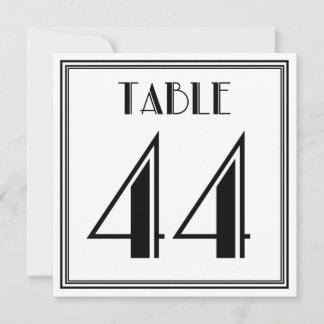 Art Deco Bord Nummer 44 Inbjudningar