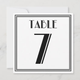 Art Deco Bord Nummer 7 Inbjudningar
