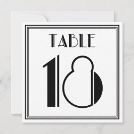 Art Deco Bordnummer 18 Inbjudningar