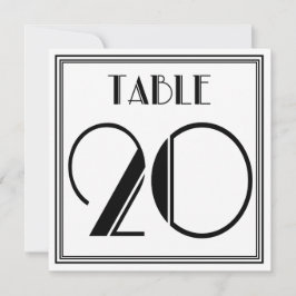 Art Deco Bordnummer 20 Inbjudningar