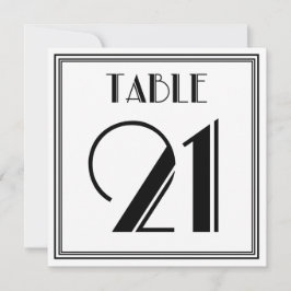 Art Deco Bordnummer 21 Inbjudningar