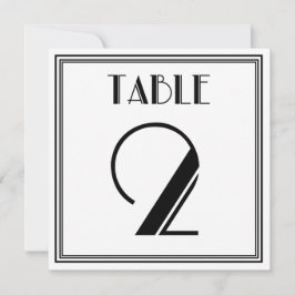 Art Deco Bordnummer 2 Inbjudningar