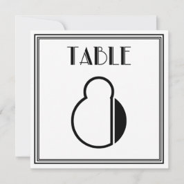 Art Deco Bordnummer 8 Inbjudningar