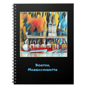 Art Deco Boston Svan Boats Anteckningsbok