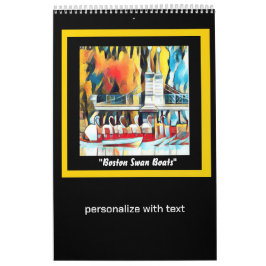 Art Deco Boston Svan Boats Kalender