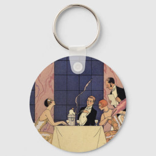Art Deco-Bra Dining Nyckelring