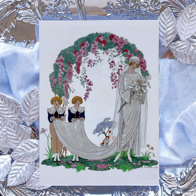 Art Deco Bride Hälsningskort (Skapare uppladdad)