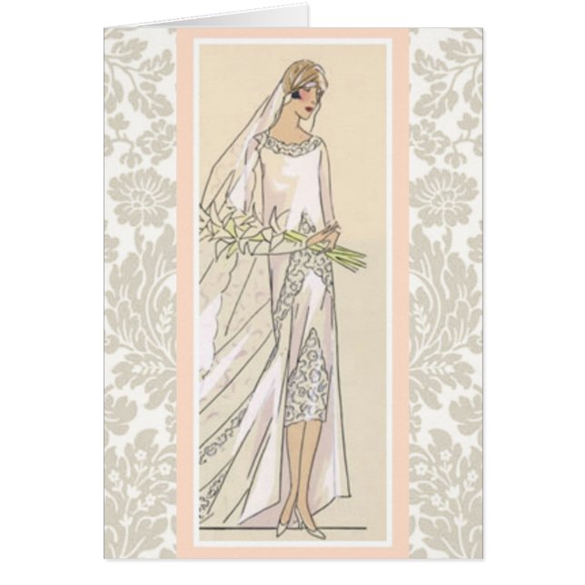 Art Deco Bride Hälsningskort (Framsidan)