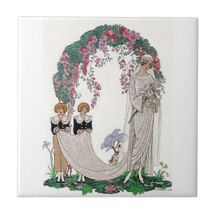 Art Deco Bride Kakelplatta