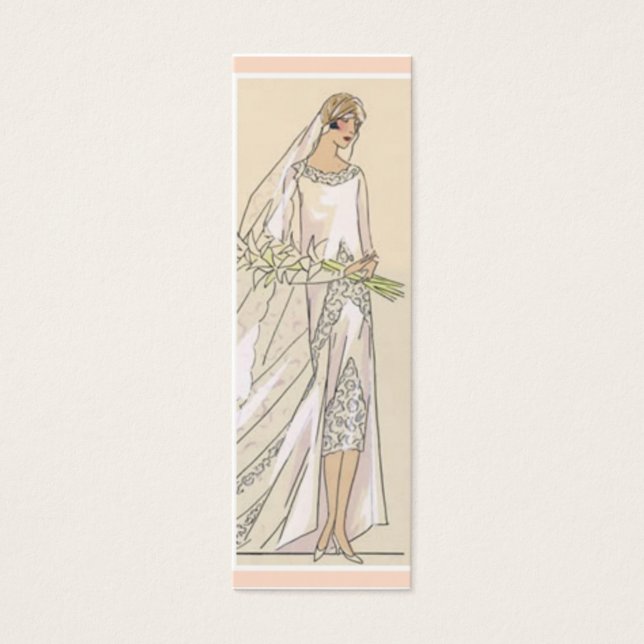 Art Deco Bride Litet Visitkort (Framsidan)