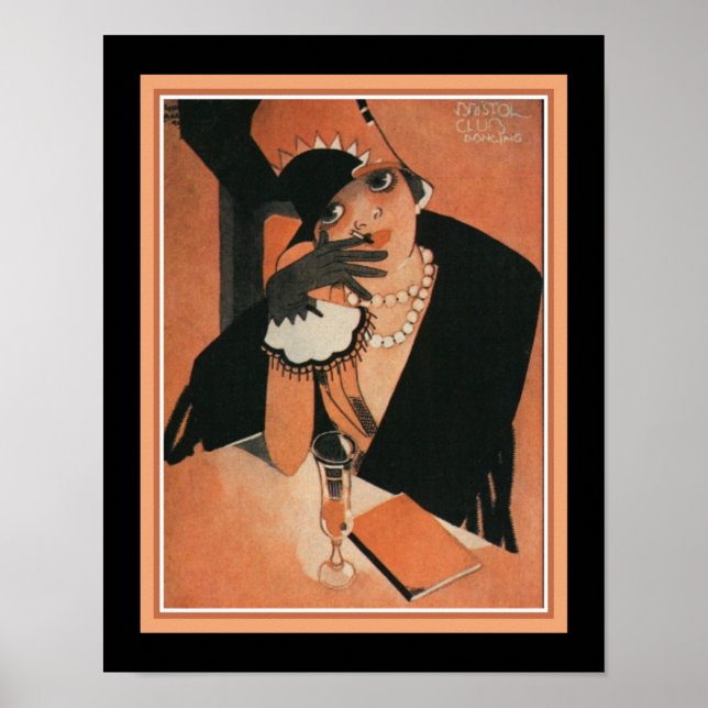 Art Deco Bristol Dance Klubb 1922 Poster (Framsidan)