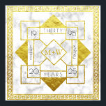Art Deco Bröllop-årsdagen Marble Gold Foil Glam Poster<br><div class="desc">Skapa en Underbar Gatsby-inspirerad design av Art Deco-stil med abstraktens geometriska former i vit marmor och guld. Byt ut exempeltexten mot en egen personlig. Gör en underbar gåva till bröllop, årsdag, födelsedag, Far eller Mor, marknadsföring, pension och andra särskilda tillfällen. (VIKTIGT: Denna produkt användor inte äkta guld-folie eller marmor. Foton...</div>
