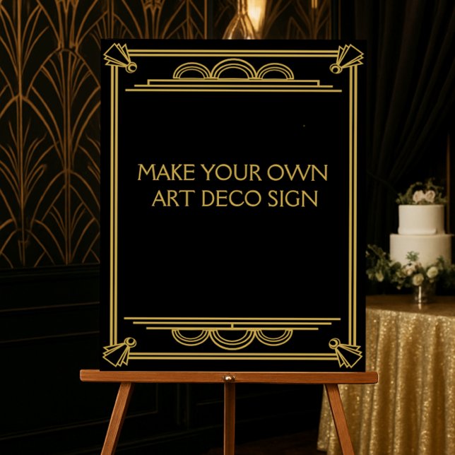 Art Deco Bröllop eller Party undertecknar och gör  Poster (Skapare uppladdad)