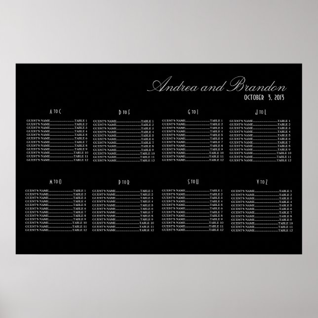 Art Deco-Bröllop (Silver) Poster (Framsidan)