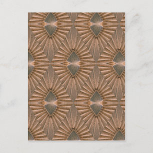 Art Deco Bronze Diamond Mönster Vykort