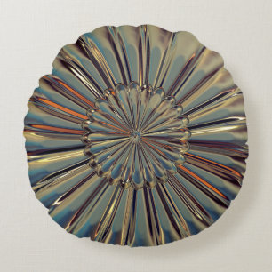 Art deco bronze metallutseendet guld fläkt snäcka rund kudde