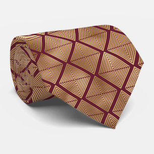 art deco Burgundy guld tiled mönster Slips