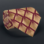 art deco Burgundy guld tiled mönster Slips<br><div class="desc">Art deco Burgundy guld tippad mönster nacke</div>